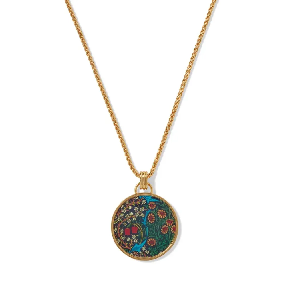 Clearance William Morris Blackthorn Enamel Pendant Necklace Necklaces