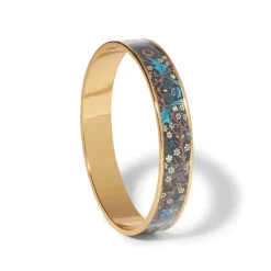 Hot William Morris Blackthorn Enamel Bangle Bracelets