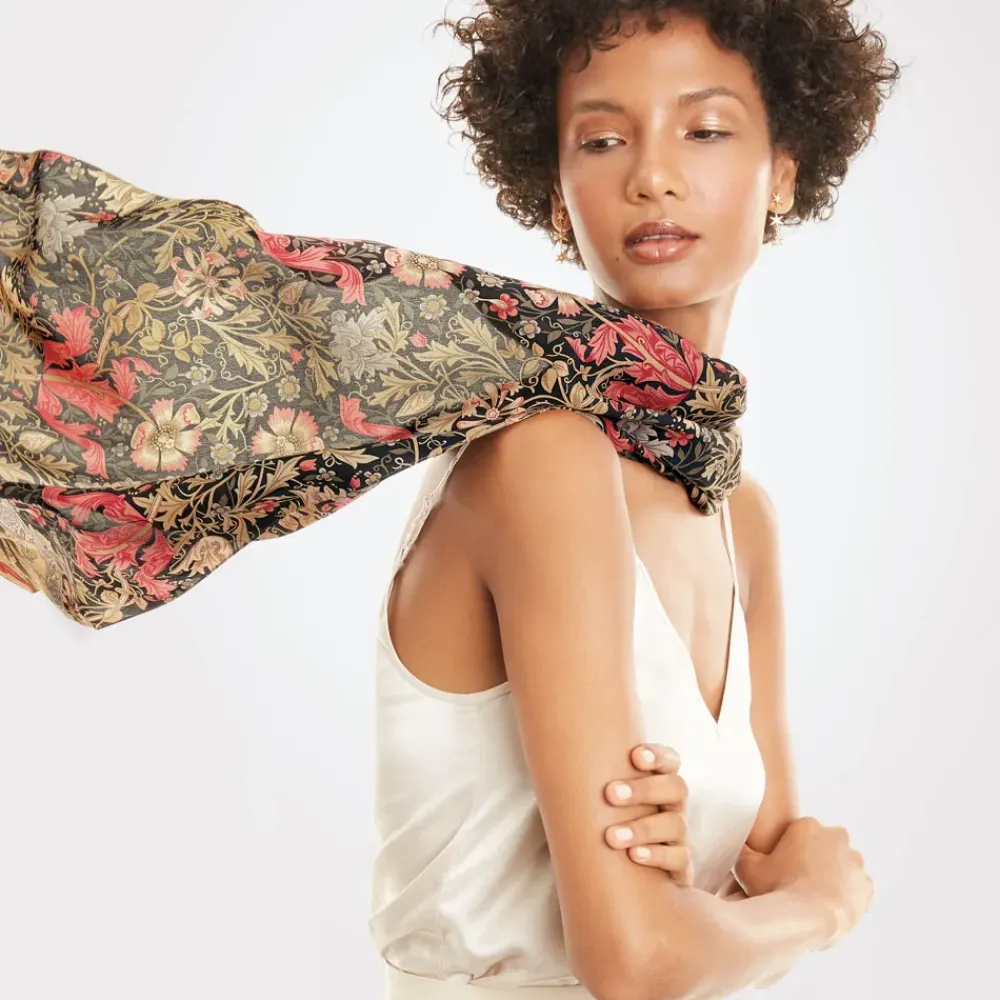 Clearance William Morris Compton Oblong Silk Scarf Scarves & Wraps