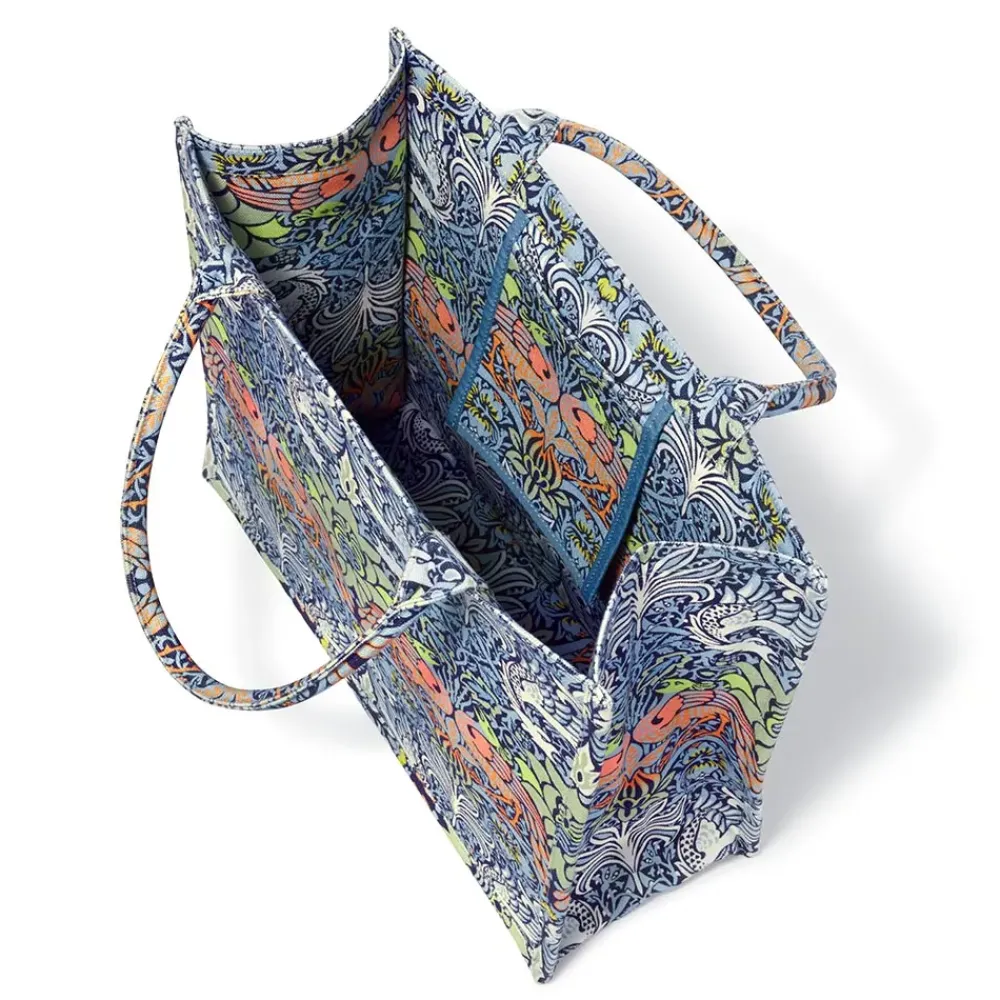Fashion William Morris Peacock And Dragon Oversize Structured Tote Bags