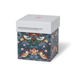 New William Morris Strawberry Thief Covered Mug With Tea Infuser Tableware