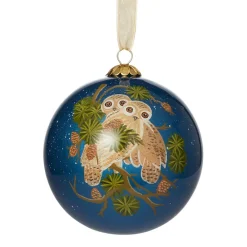 Discount Winter Birds Hand-Painted Glass Ornament Set Ornaments